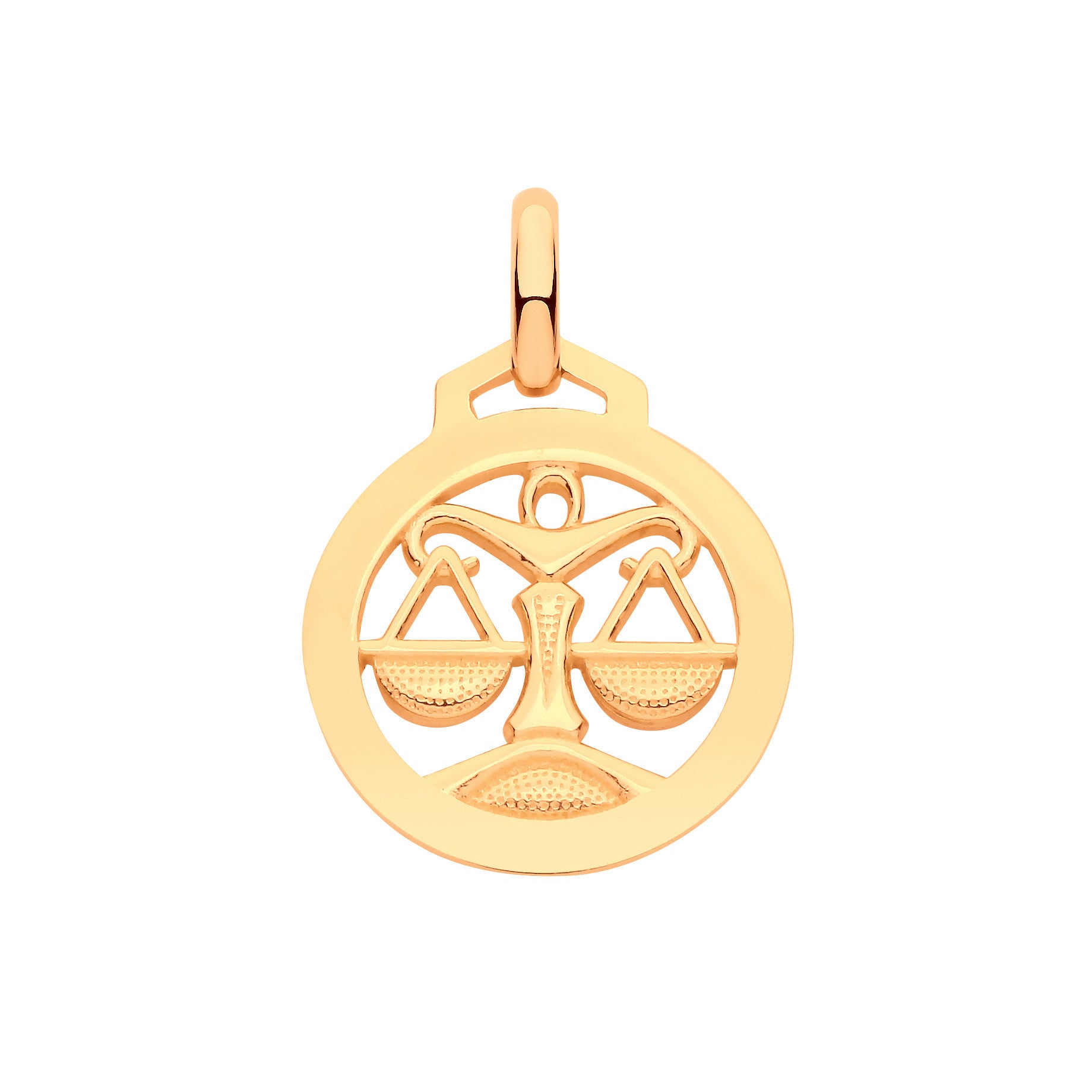 Y/G  Round Zodiac Pendant LIBRA