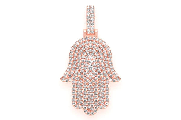 Erkals Jewellers Hamsa Pendant 18K Gold Diamond 3.75ctw