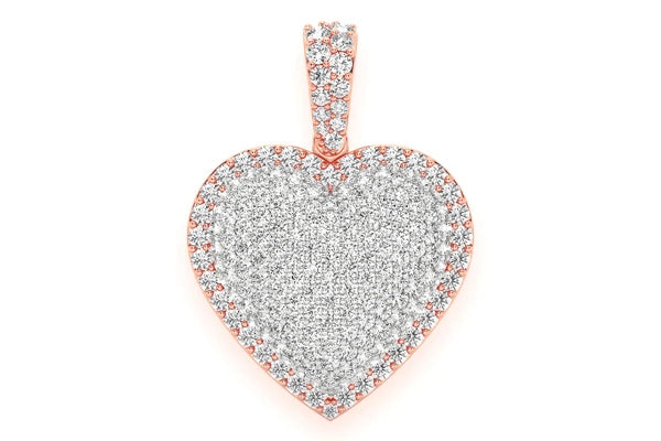 Erkals Jewellers Bubbly Border Heart Pendant 18K Gold Diamond 2.00ctw