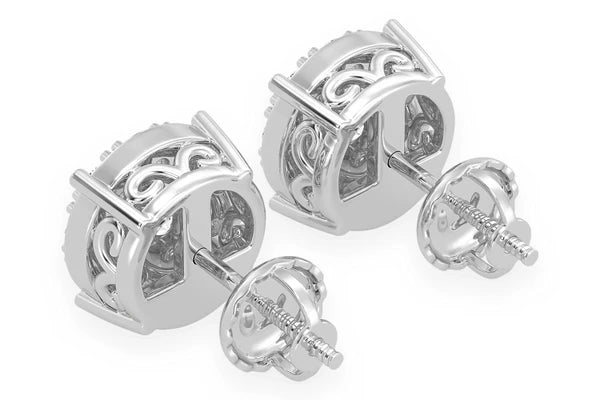 Erkals Jewellers Mosaic Stud Earrings 18K Gold 1.00ctw