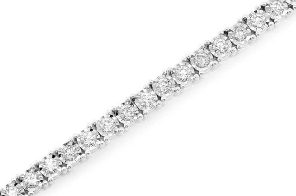 Erkals Jewellers 9pt Miracle Set Diamond Tennis Bracelet 18K Gold 4.50ctw