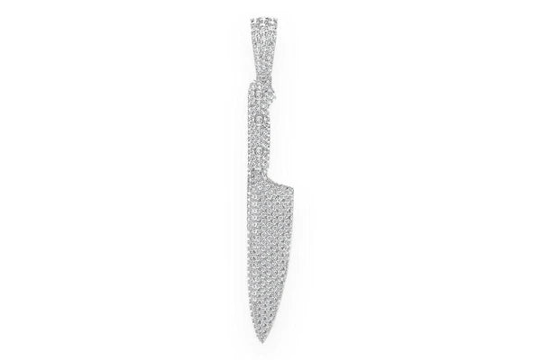 Erkals Jewellers Chef Knife Pendant 18K Gold Diamond 2.25ctw