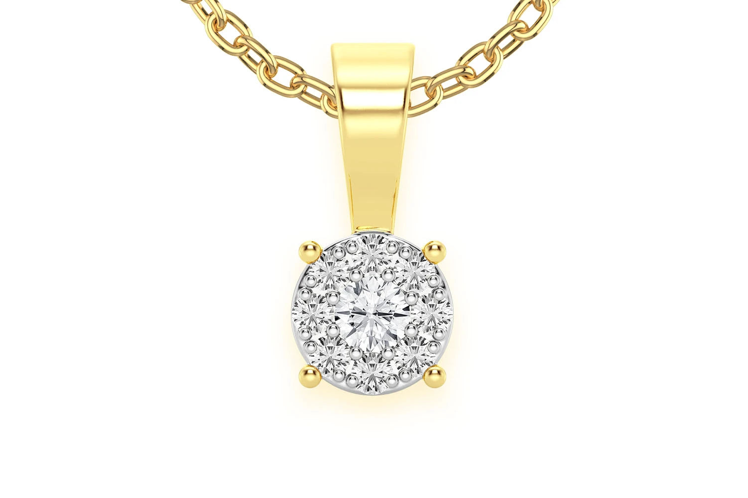 Erkals Jewellers Mosaic Pendant 18K Gold Diamond 0.15ctw