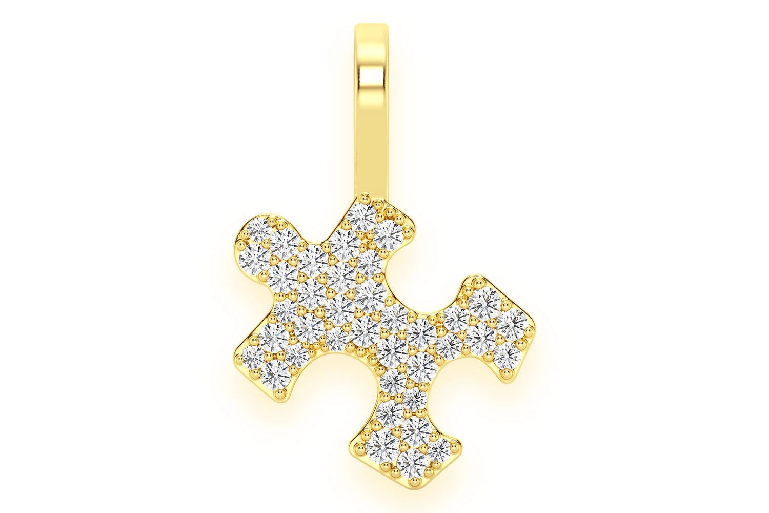 Erkals Jewellers Puzzle Piece Pendant 18K Gold Diamond 0.25ctw