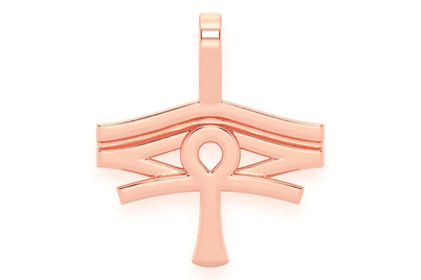Erkals Jewellers Solid Eye Of Ra Ankh Pendant 18K Gold