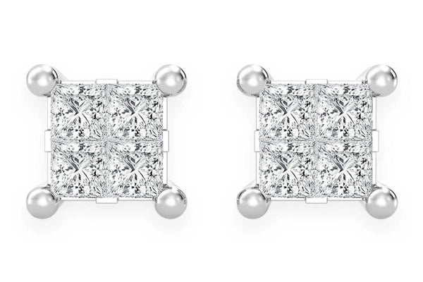 Erkals Jewellers Quad Stud Earrings 18K Gold 0.50ctw