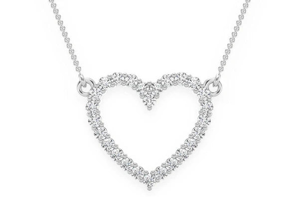Erkals Jewellers Open Heart Pendant 18K Gold Diamond 0.35ctw