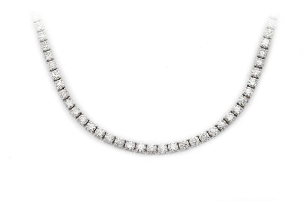 Erkals Jewellers 12pt Prong Set Diamond Tennis Necklace 18K Gold 20.00ctw