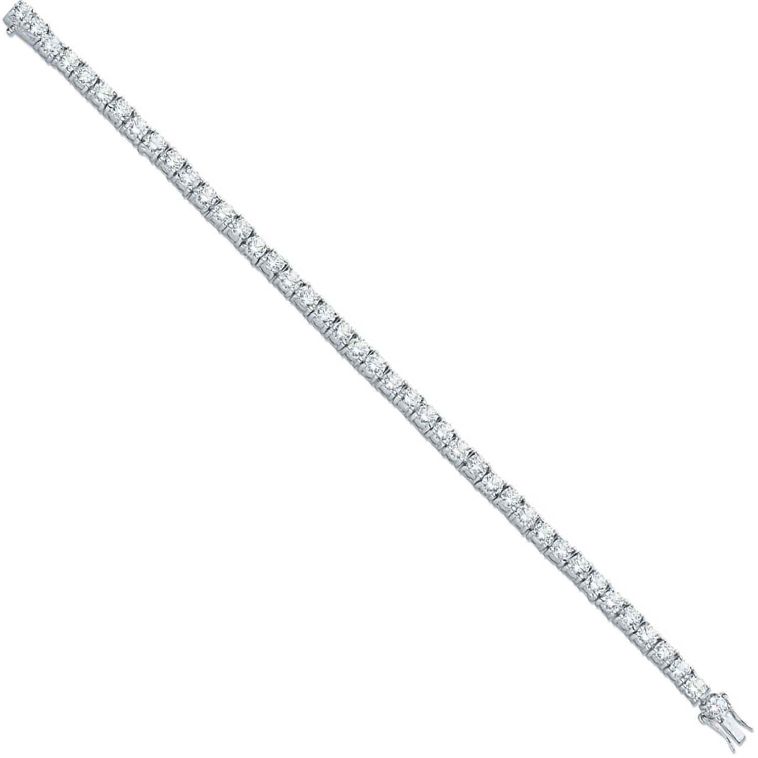 Silver 4.3mm Cz Tennis Bracelet