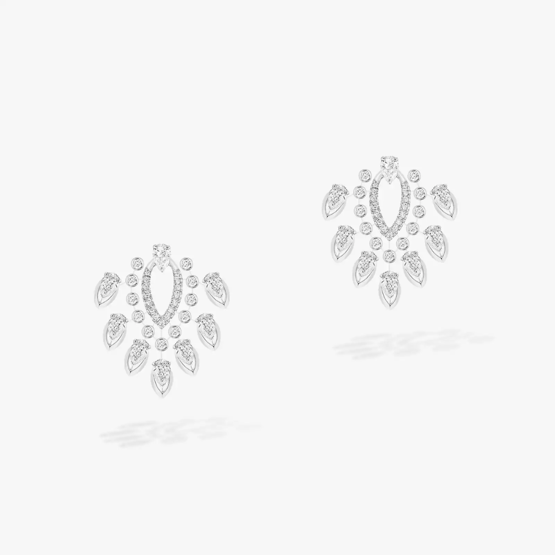 Desert Bloom Diamond Earrings 18ct White Gold