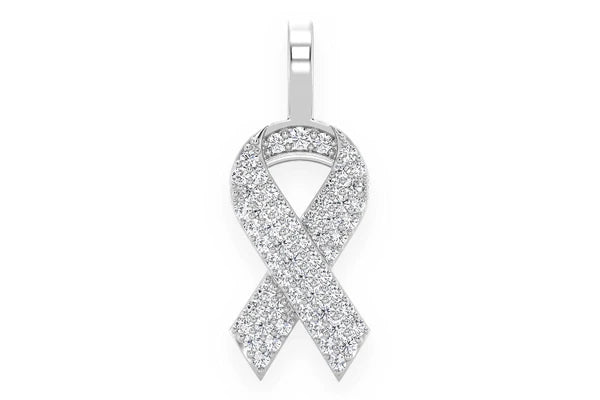 Erkals Jewellers Awareness Ribbon Pendant 18K Gold 0.25ctw