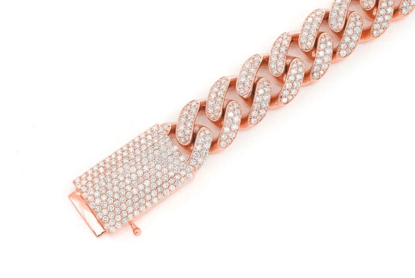 Erkals Jewellers 16mm Miami Cuban Diamond Bracelet 18K Gold 12.25ctw