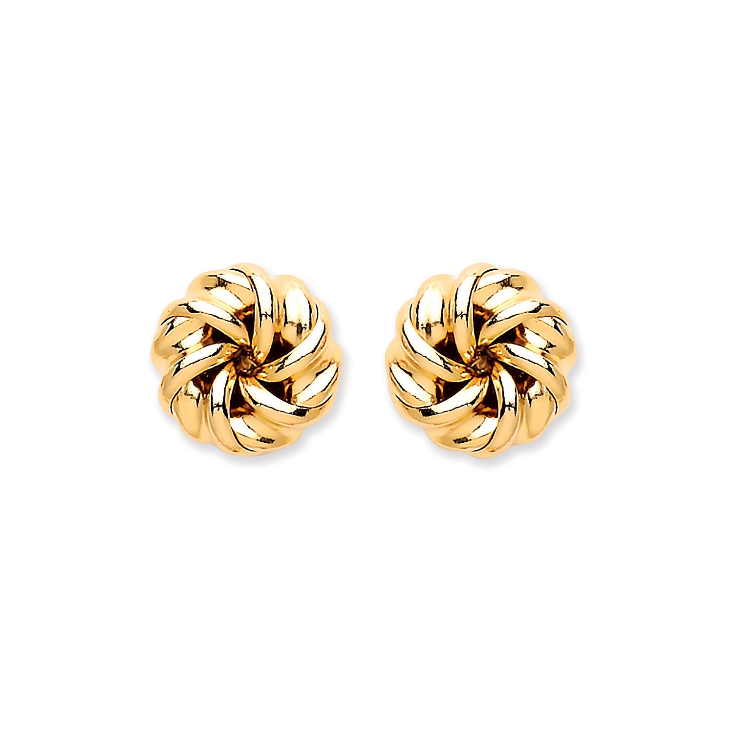 9ct Y/G Tight Knot Studs