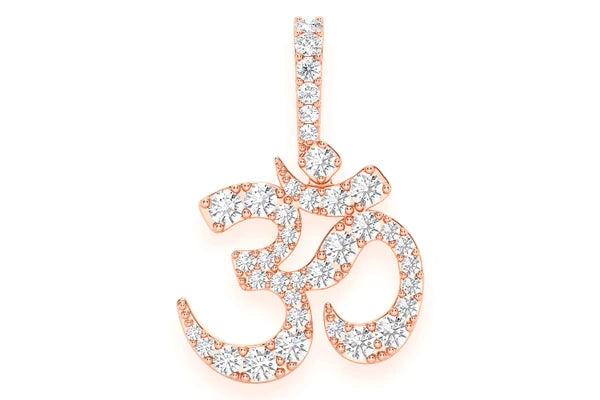 Erkals Jewellers Om Icon Pendant 18K Gold Diamond 0.66ctw