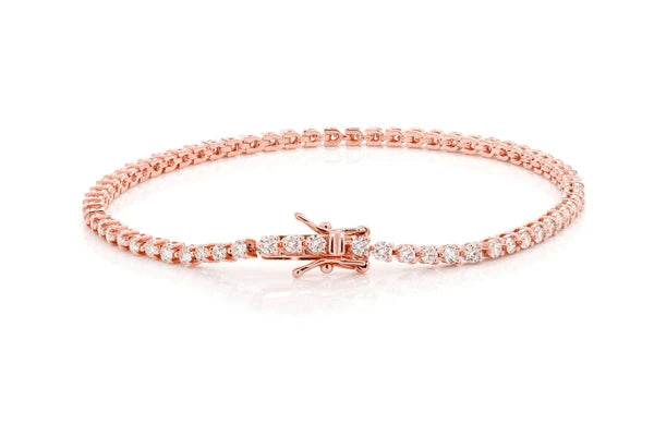 Erkals Jewellers 3pt Prong Set Diamond Tennis Bracelet 18K Gold 2.50ctw