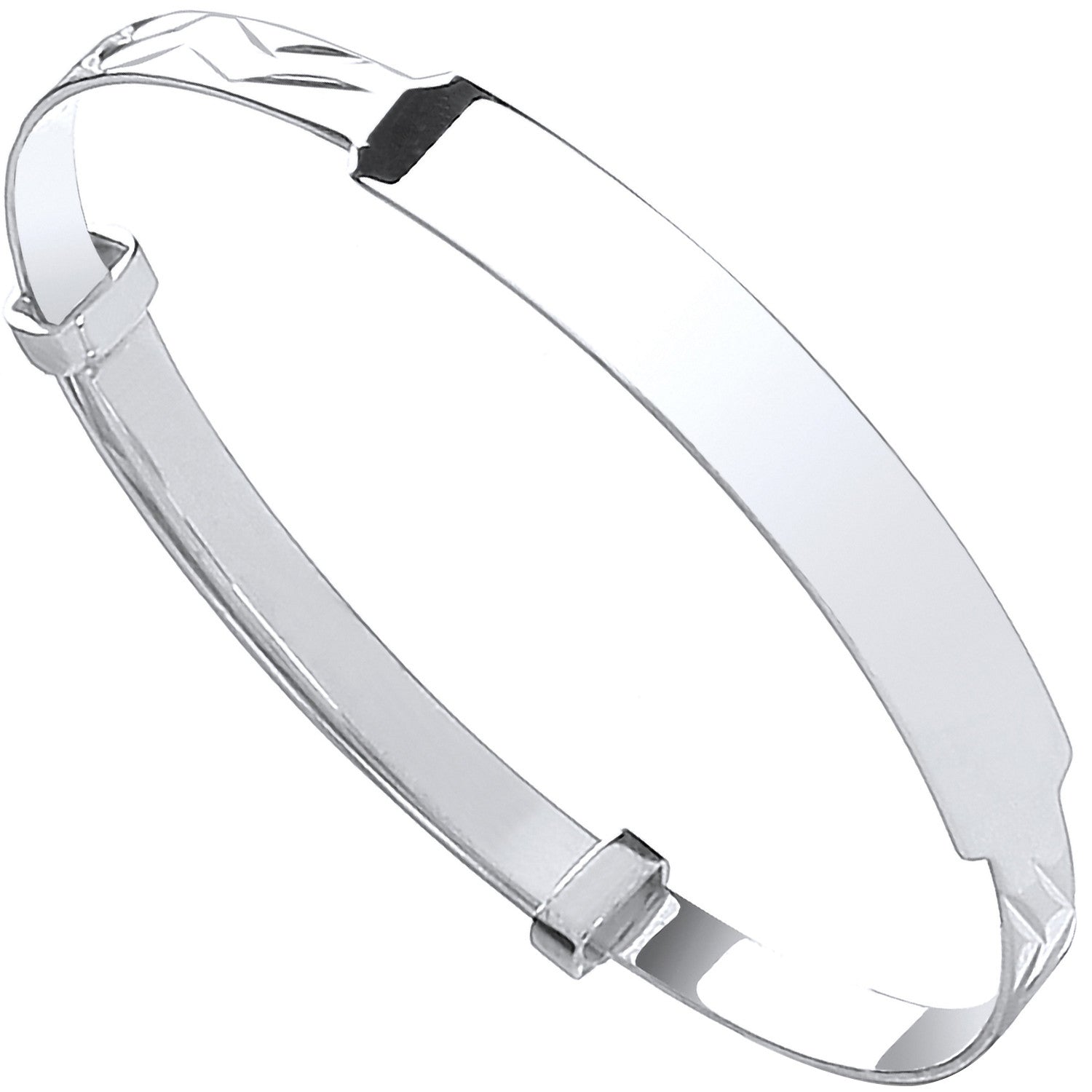 Silver Baby Expandable ID Bangle