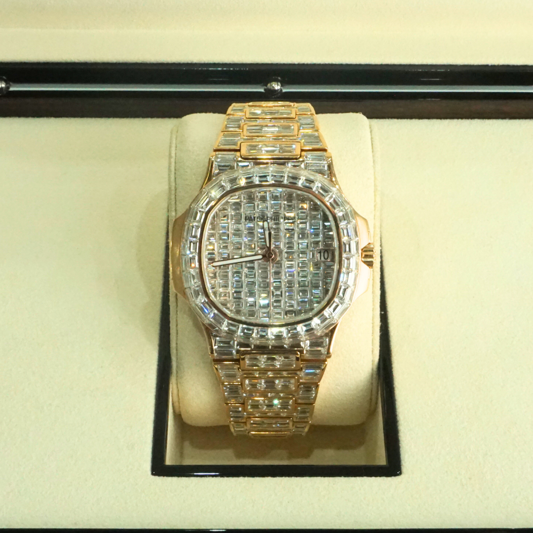 Patek Philippe Nautilus 5711-1R Diamond Baguette 18K Rose Gold
