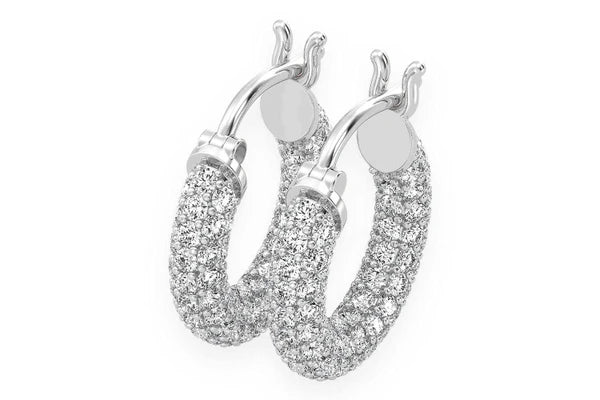 Erkals Jewellers Bubbly Eternity Hoop Earrings 18K Gold 2.00ctw