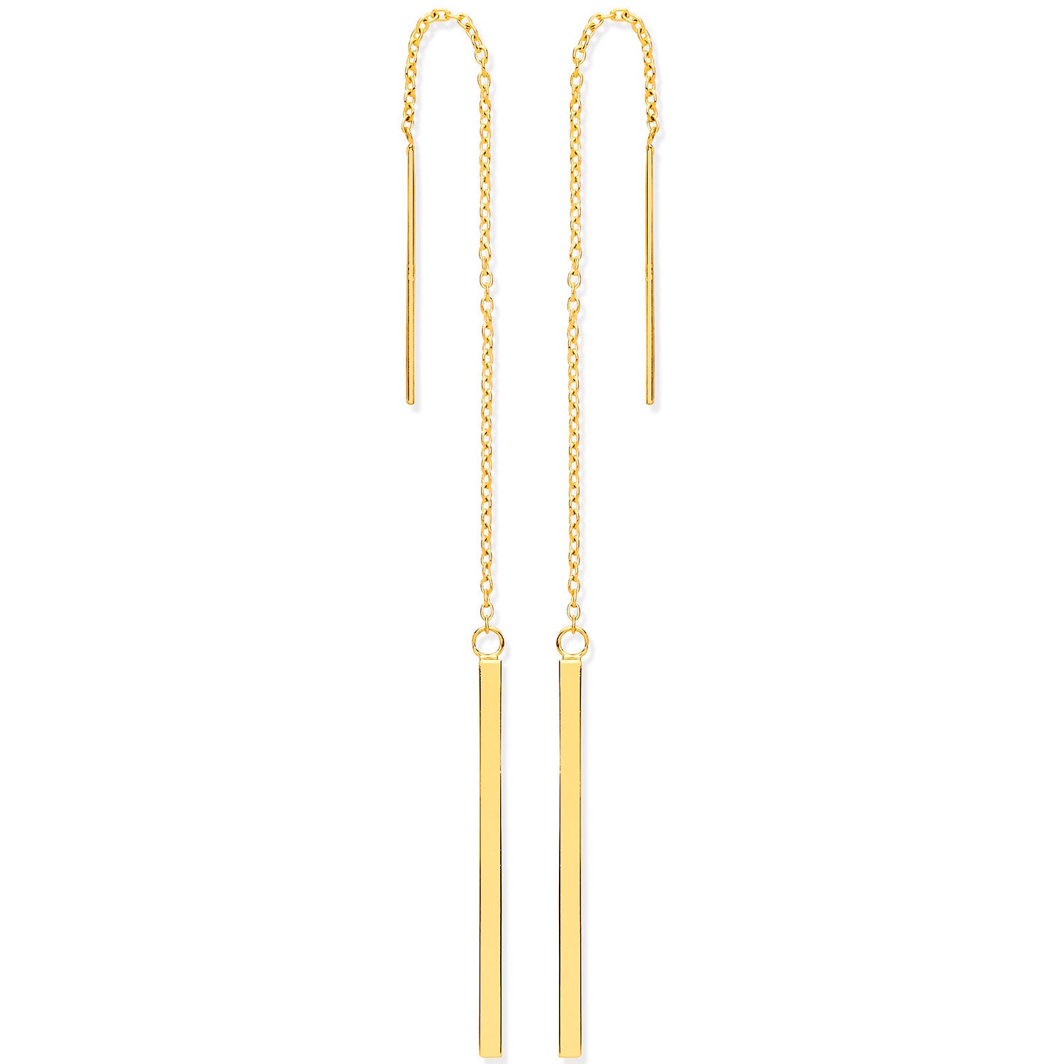 Y/G Chain Drop Threader Earrings