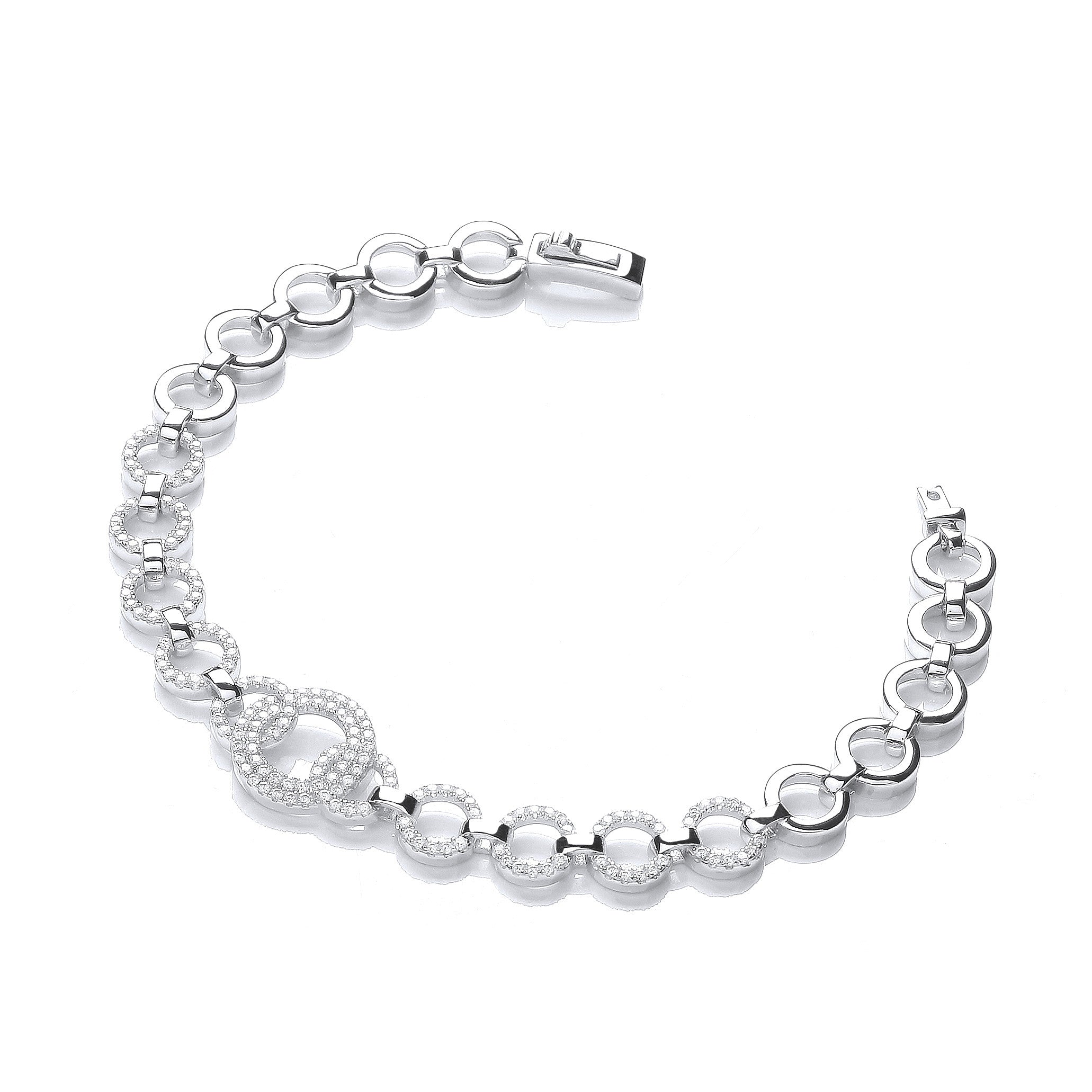 Micro Pave' 164 White Cz's Bracelet 7.5"/19cm