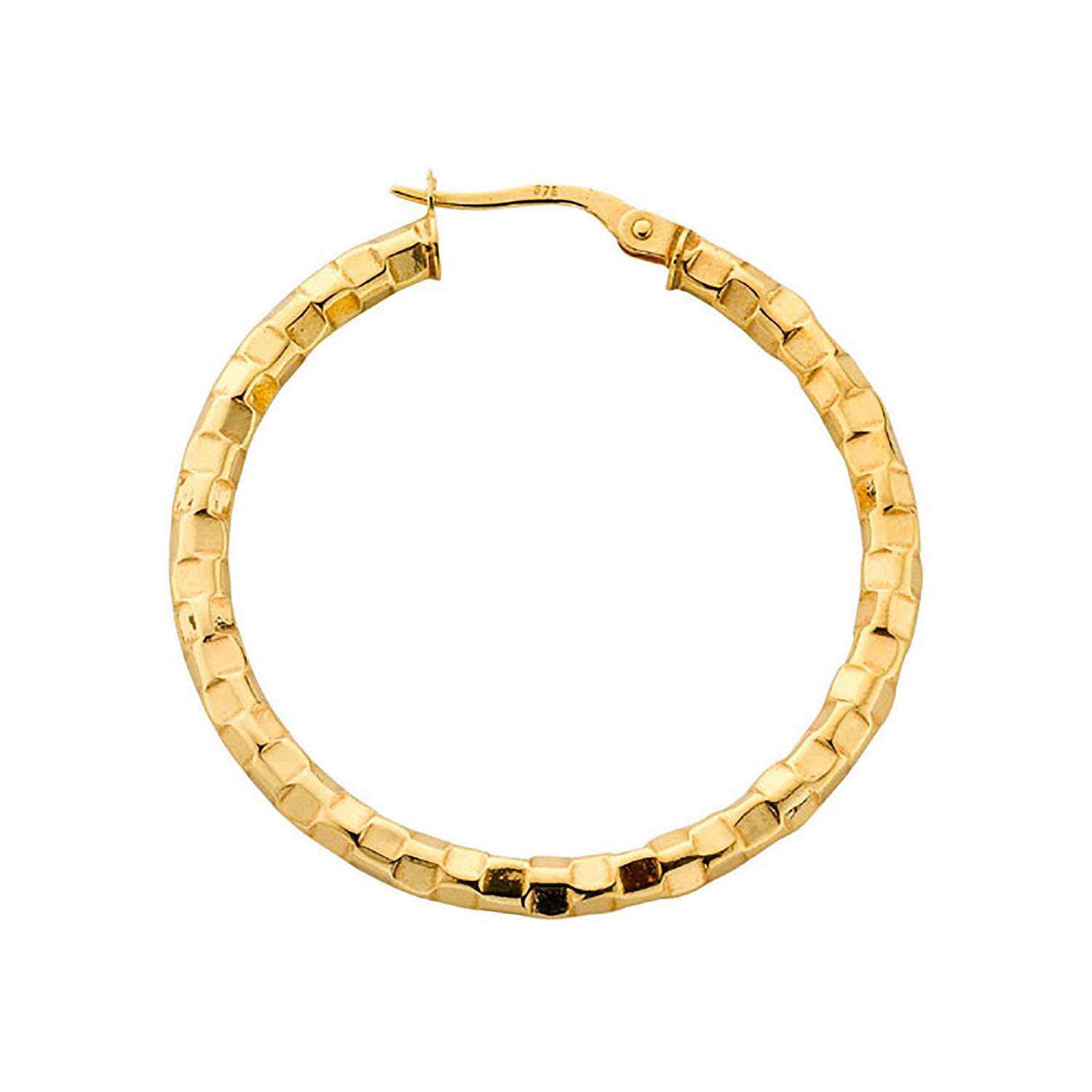 Y/G 36mm Fancy Hoop Earrings