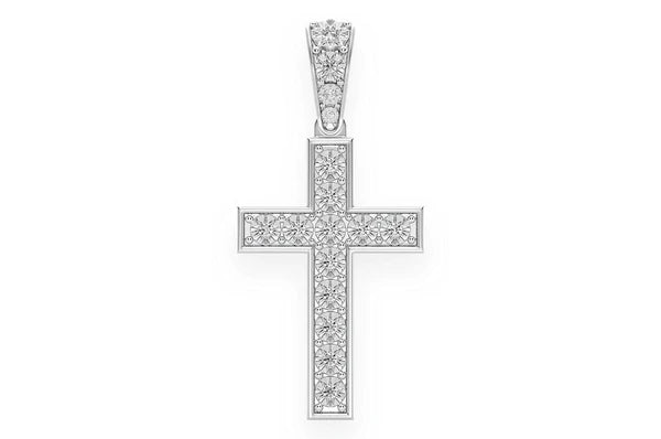 0.25ct Diamond Miracle Set Cross Pendant 14K Solid Gold