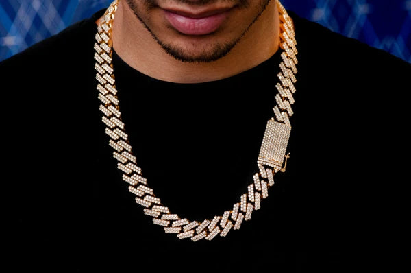 Erkals Jewellers 13mm Raised Miami Cuban Diamond Necklace 18K Gold 28.25ctw