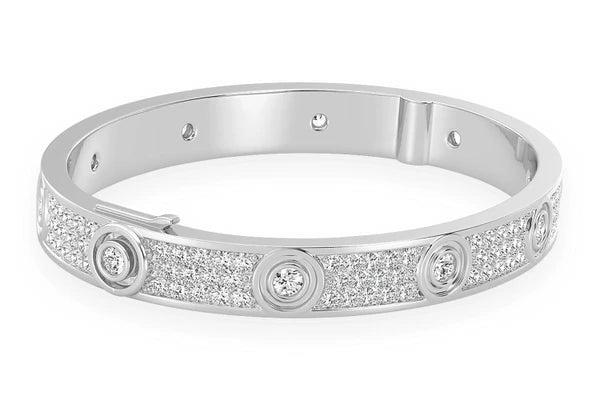 Erkals Jewellers Full Diamond Eternity Diamond Bangle 18K Solid Gold 6.05ctw