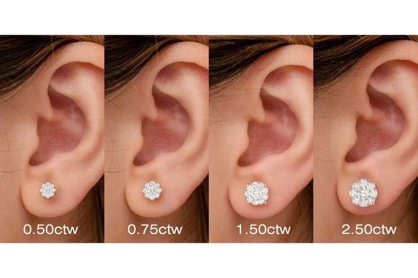 Erkals Jewellers Mosaic Stud Earrings 18K Gold 0.50ctw
