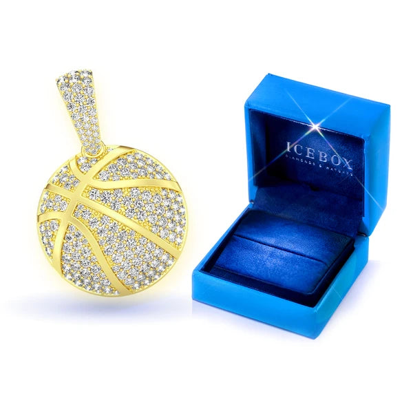 Erkals Jewellers Basketball Pendant 18K Gold 2.00ctw