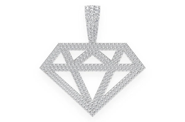 Pendentif diamant silhouette 2,50 ct en or massif 14 carats