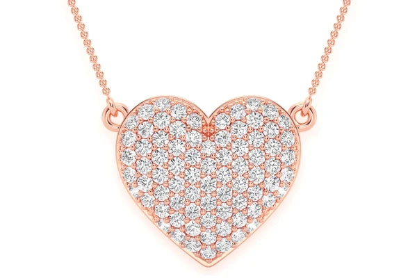 Erkals Jewellers Bubbly Heart Pendant 18K Gold Diamond 0.60ctw