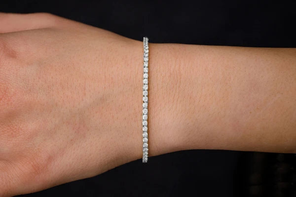 Erkals Jewellers 6pt Prong Set Diamond Tennis Bracelet 18K Gold 4.60ctw