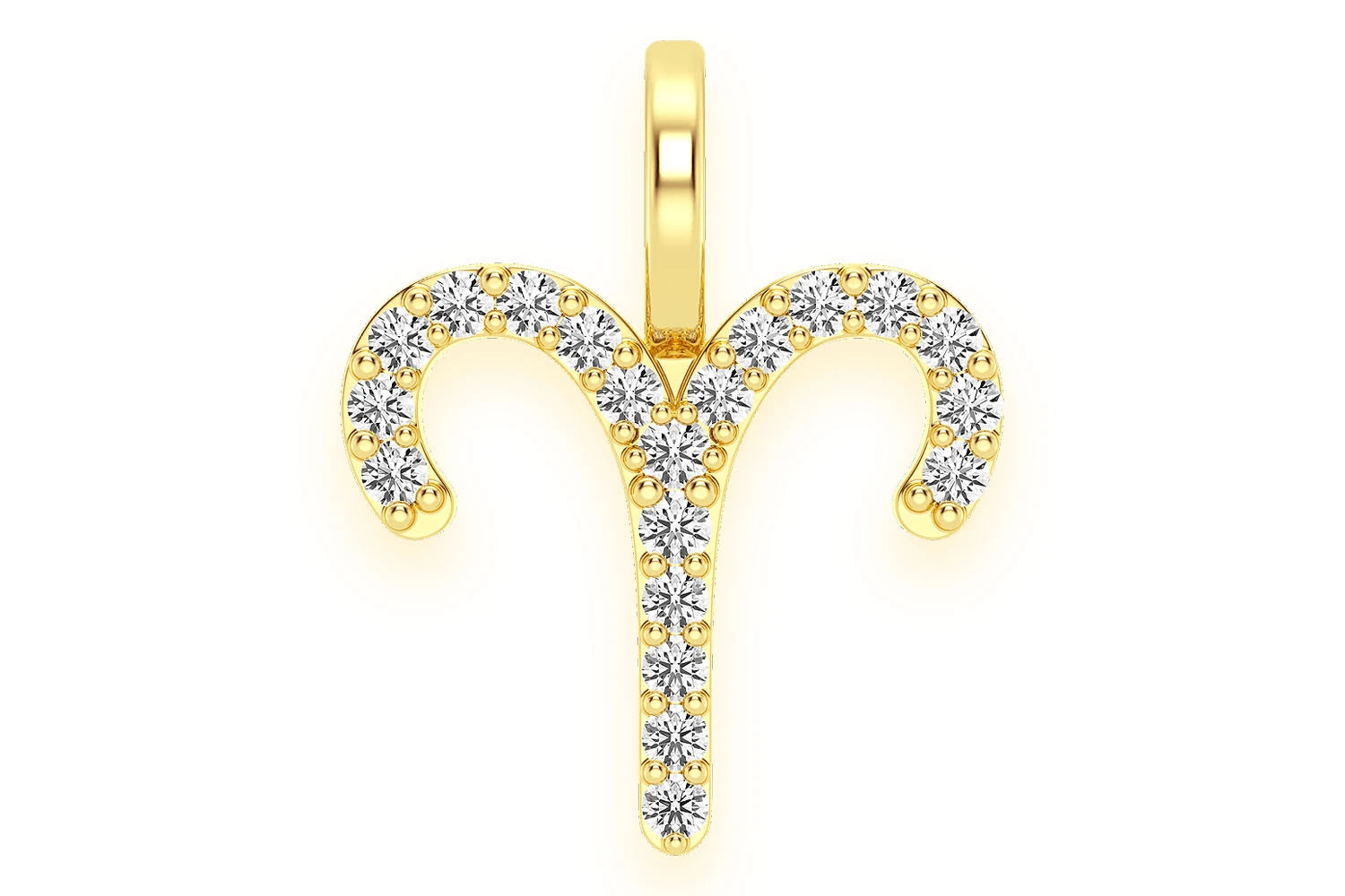 Erkals Jewellers Aries Zodiac Pendant 18K Gold Diamond 0.10ctw