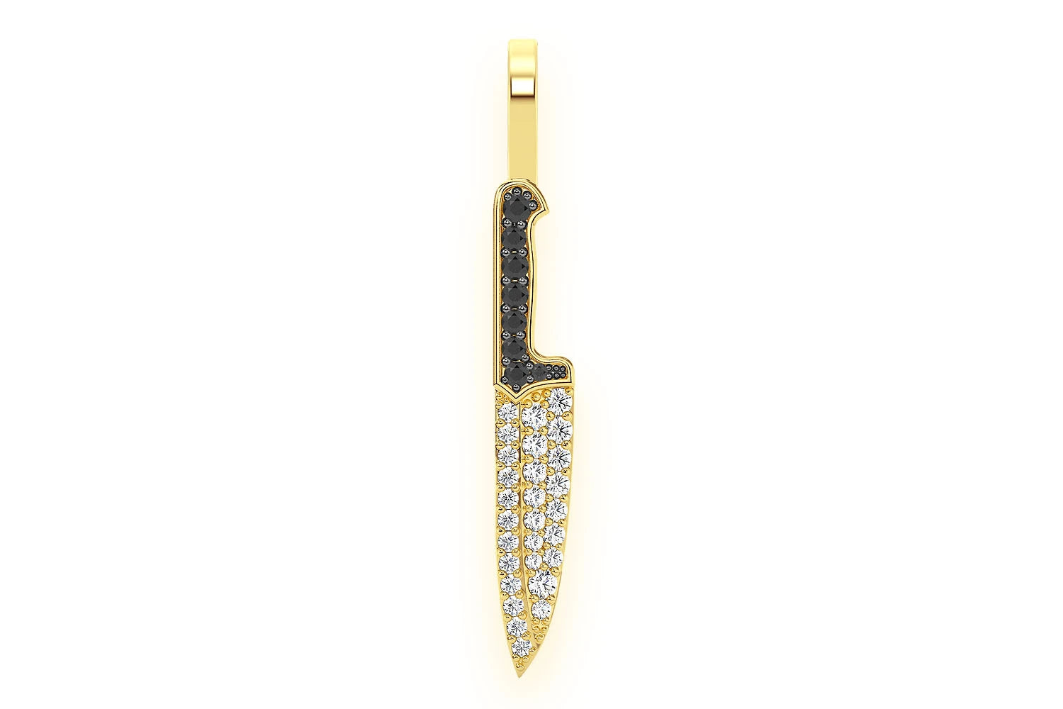Erkals Jewellers Kitchen Cutting Chef's Knife Diamond Pendant 18K Gold 0.25ctw