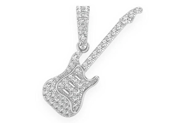 Erkals Jewellers Electric Guitar Diamond Pendant 18K Gold 0.33ctw