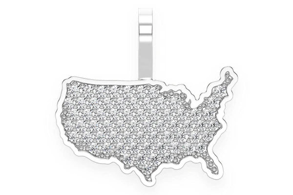 Pendentif diamant des États-Unis d'Amérique 0,30 ct en or massif 14 carats