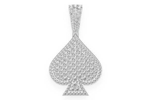 Pendentif diamant double couche Spade 2,00 ct en or massif 14 carats