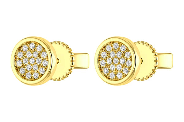 Erkals Jewellers Bezel Set Cluster Stud Earrings 18K Gold 0.05ctw