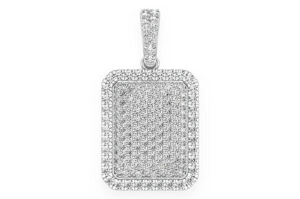 Pendentif oreiller double couche diamant 0,65 ct en or massif 14 carats