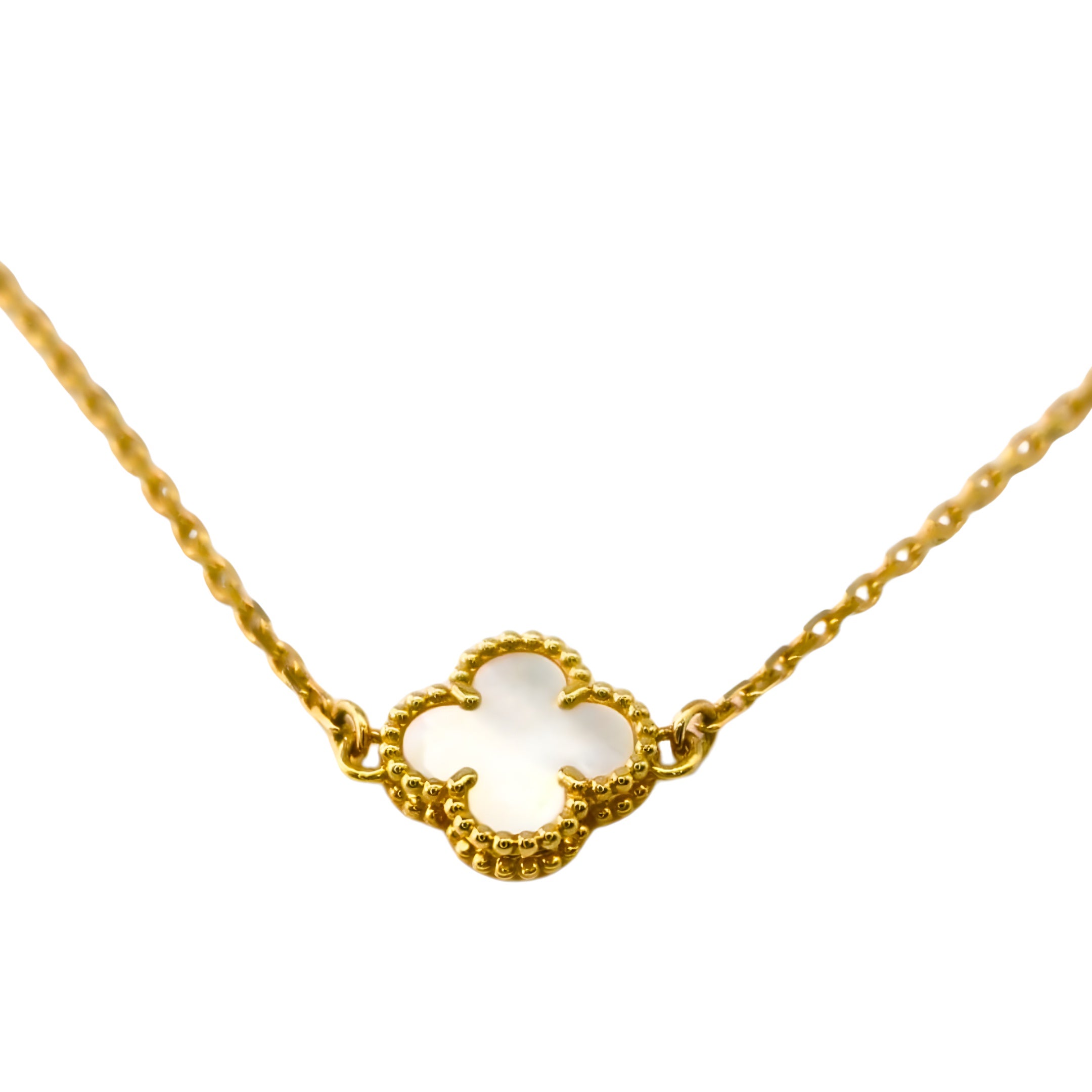 Van Cleef & Arpels Sweet Alhambra Bracelet 1 Motif Mother-Of-Pearl 18K Yellow Gold