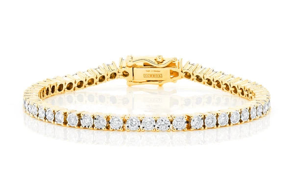 Erkals Jewellers 6pt Miracle Set Diamond Tennis Bracelet 18K Gold 2.75ctw