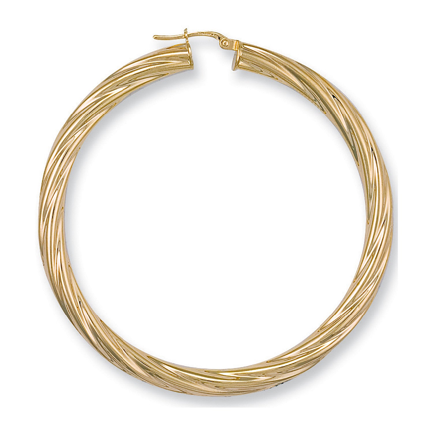 Y/G 59mm Twisted Hoop Earrings