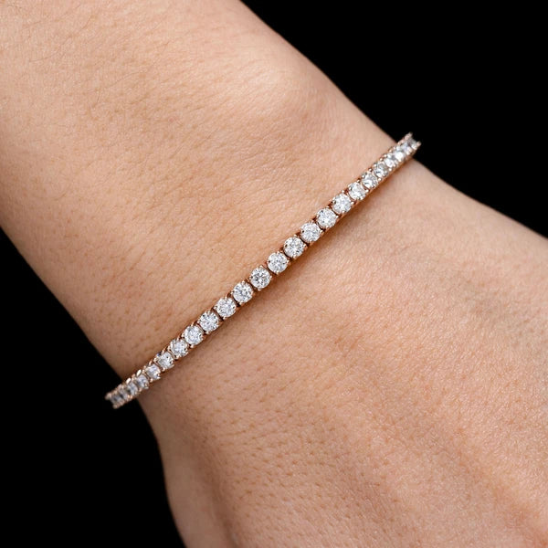 Erkals Jewellers 7pt Prong Set Diamond Flex Tennis Bangle Bracelet 18K Gold 2.00ctw