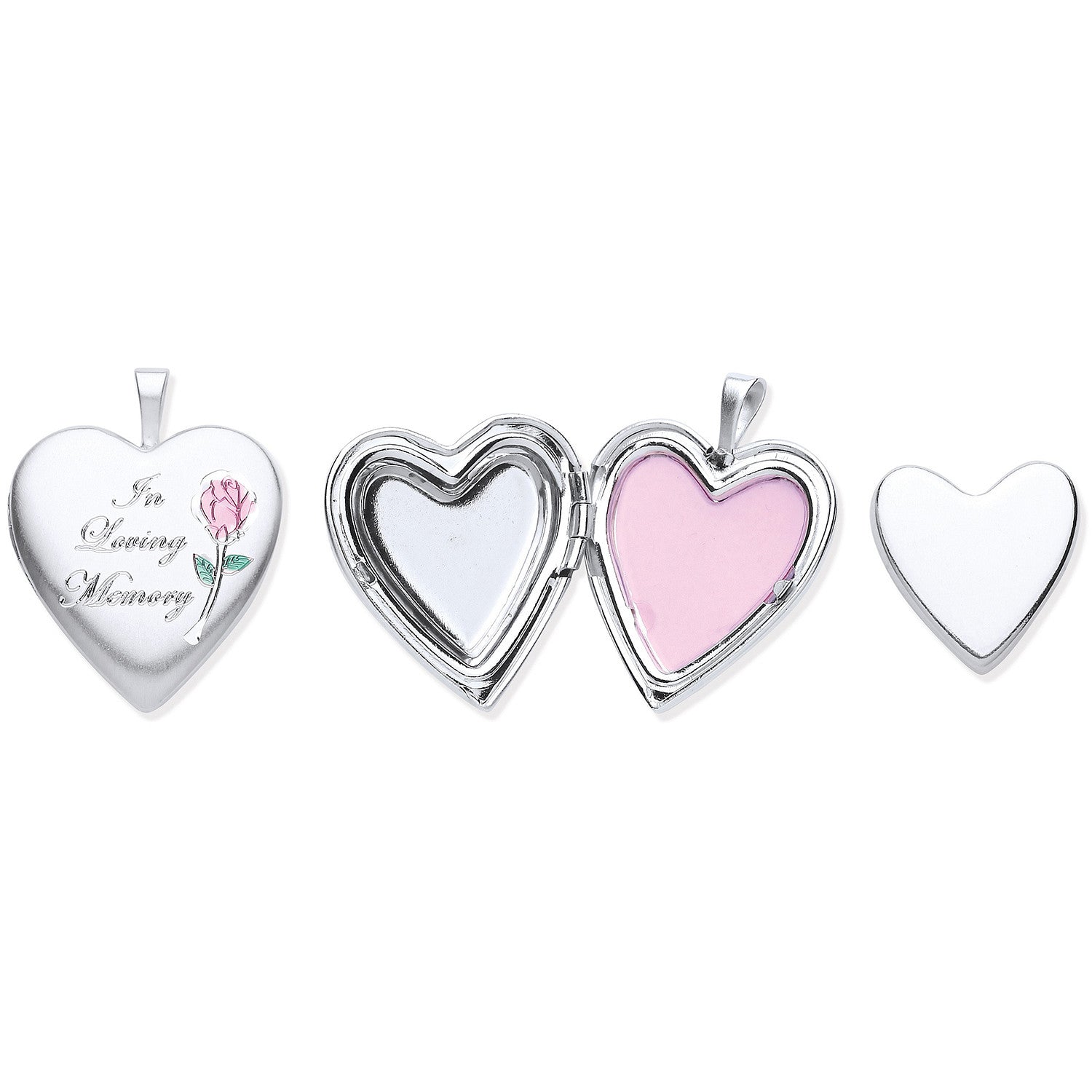 Silver Cremation Heart Locket