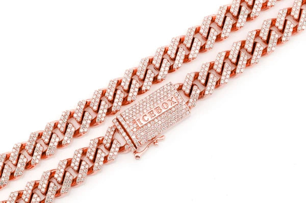 Erkals Jewellers 9mm Raised Miami Cuban Diamond Necklace 18K Gold 13.00ctw