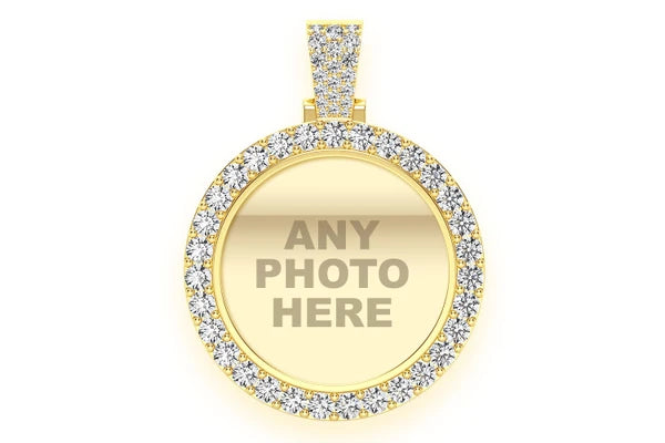 Erkals Jewellers Picture Memory Pendant 18K Gold Diamond 2.75ctw