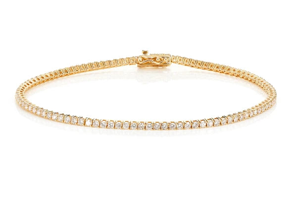 Erkals Jewellers 2pt Prong Set Diamond Tennis Bracelet 18K Gold 1.50ctw