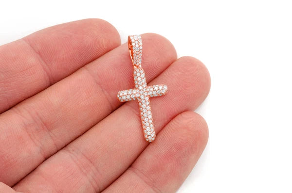Erkals Jewellers Bubbly Cross Pendant 18K Gold Diamond 1.10ctw