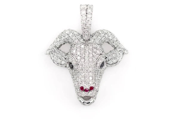 Erkals Jewellers Goat Pendant 18K Gold Diamond 1.25ctw